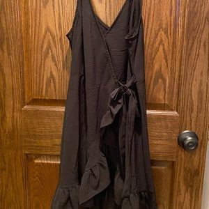 Entro Spaghetti strap crossover ruffle dress